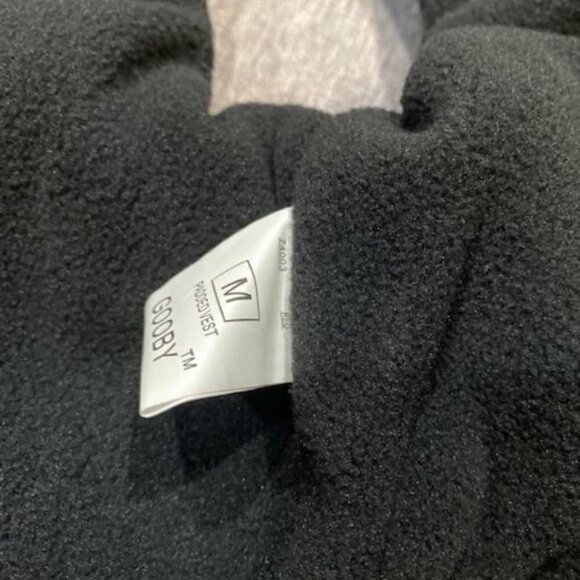 Padded Vest Dog Jacket - Solid Red, Medium - Warm Zip Up Dog Vest Fleece - Picture 4 of 7